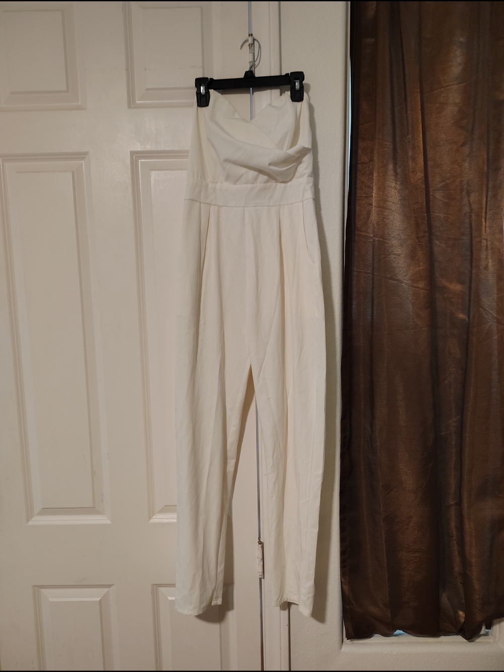 Necessary Clothing Ivory Strapless Jumpsuit